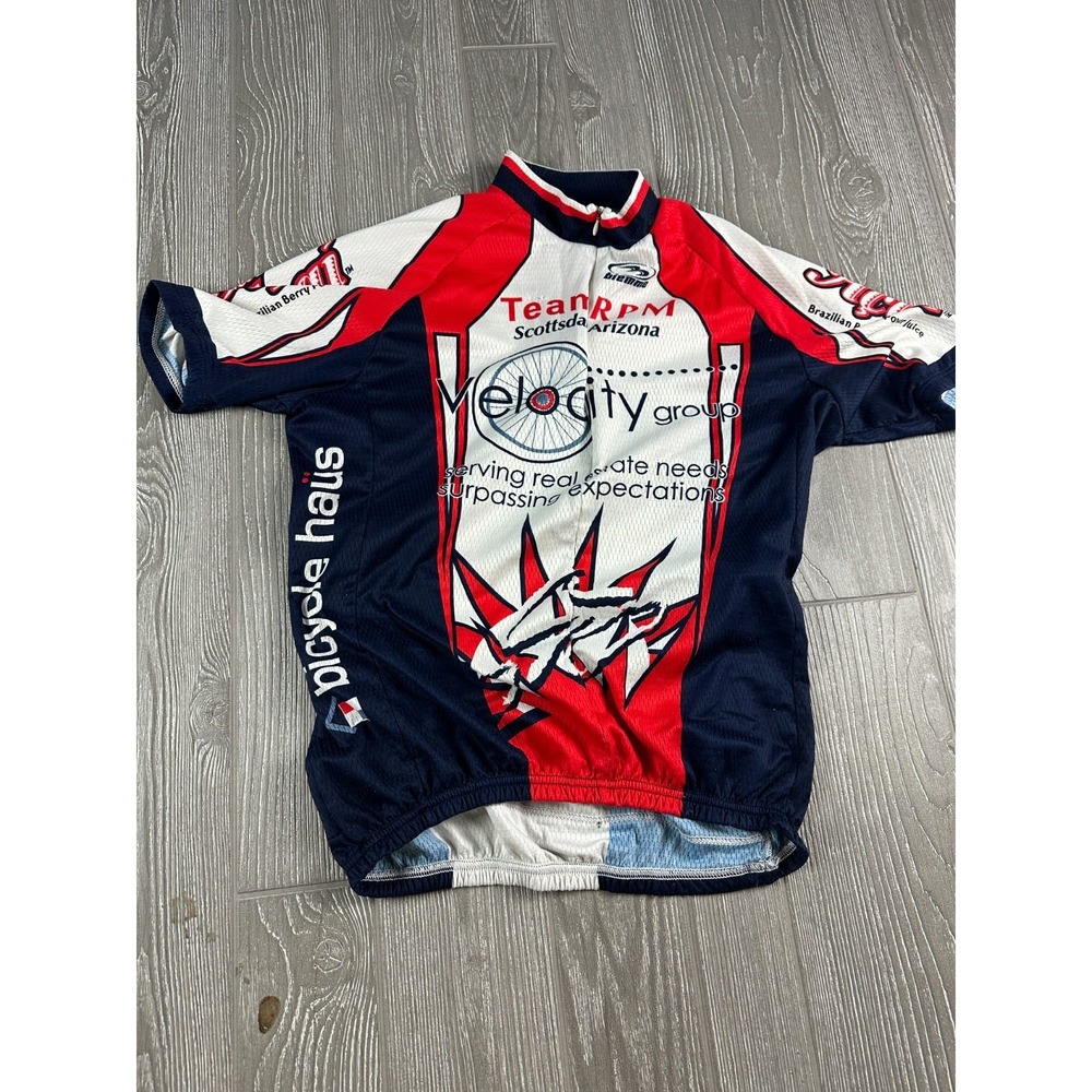 Biemme Cycling Jersey Unisex Red And Black 1/2 Zip